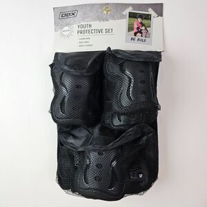 DBX Youth Protective Set Elbow Pads Knee Pads Wrist Guards Medium Skate Bike BMX